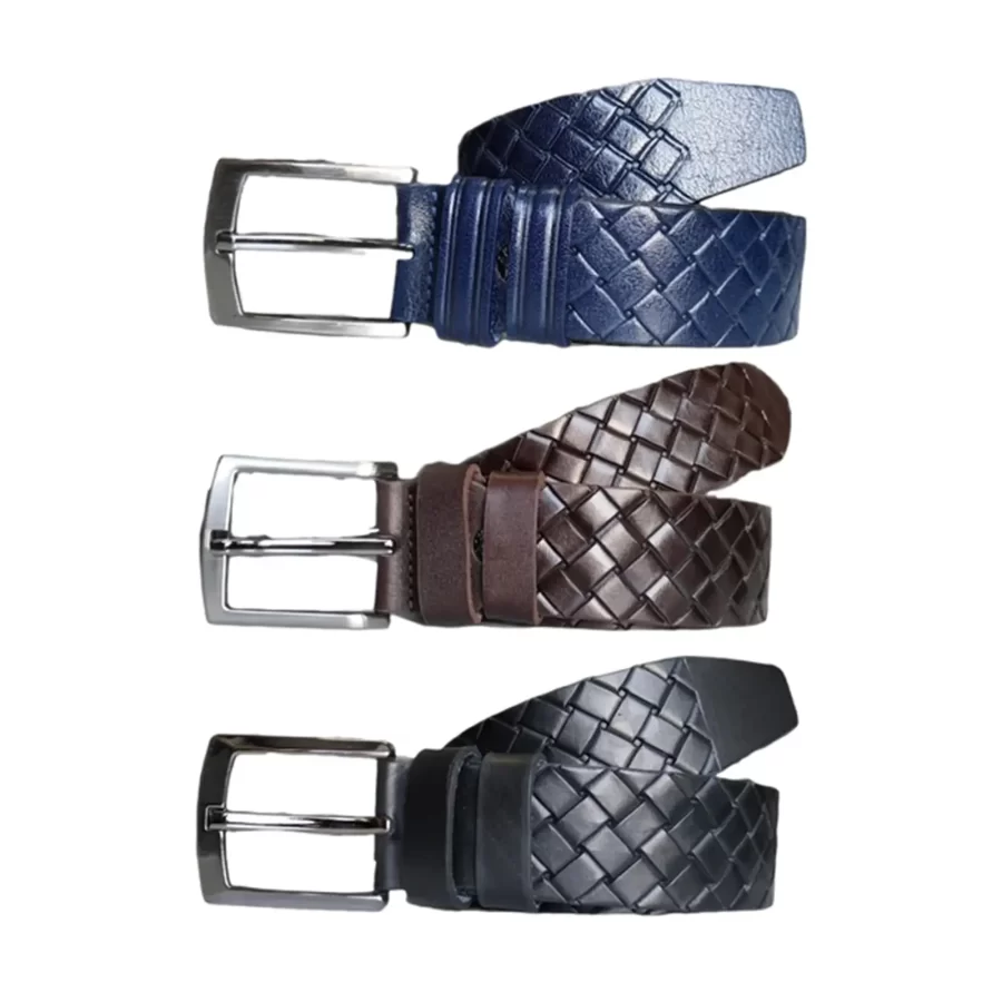 Wide Male Denim Belt 3 Piece Gift Set Real Leather KARPHBCV00001CXRFM 02