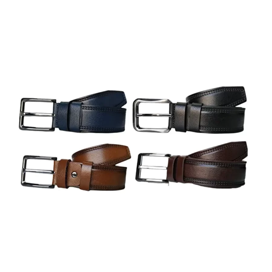 Wide Male Denim Belt 4 Piece Gift Set Real Leather KARPHBCV00001CXRG3 02