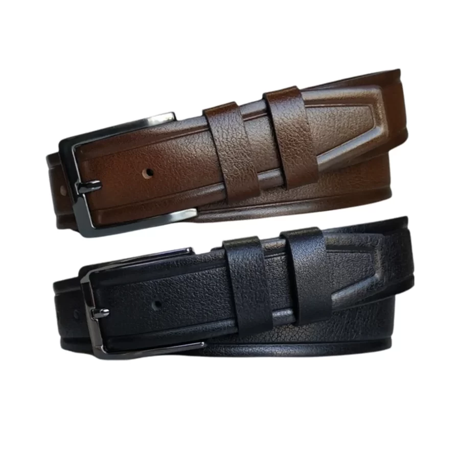 Wide Mens Belt For Denim 2 Piece Gift Set Genuine Leather KARPHBCV00001CXQW3 SET 1