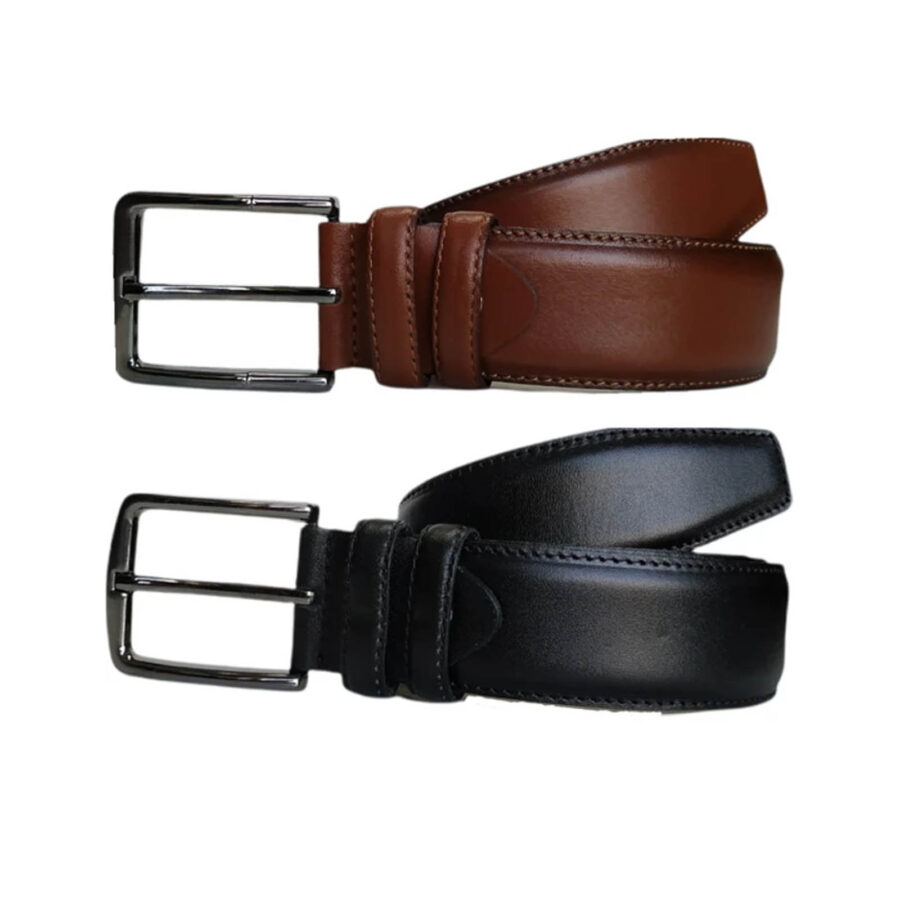 Wide Mens Belt For Denim 2 Piece Gift Set Genuine Leather KARPHBCV00001CXQXQ SET 2