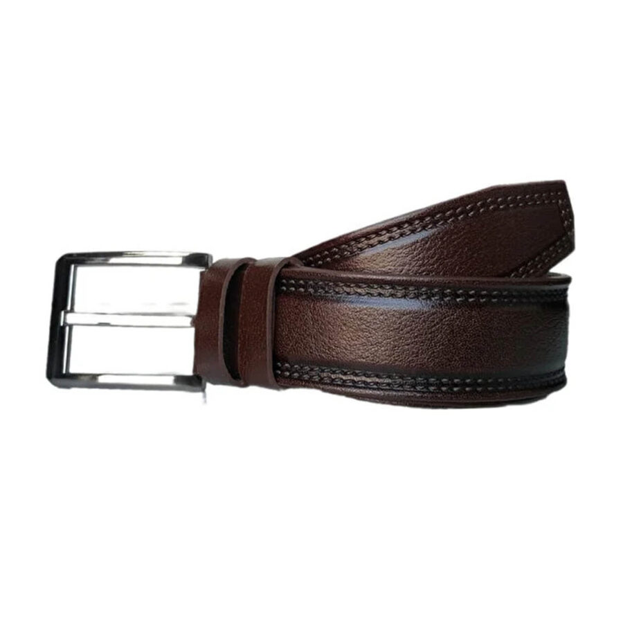 Wide Mens Belts For Denim Real Leather KARPHBCV00001CXRF9 DRBR 2