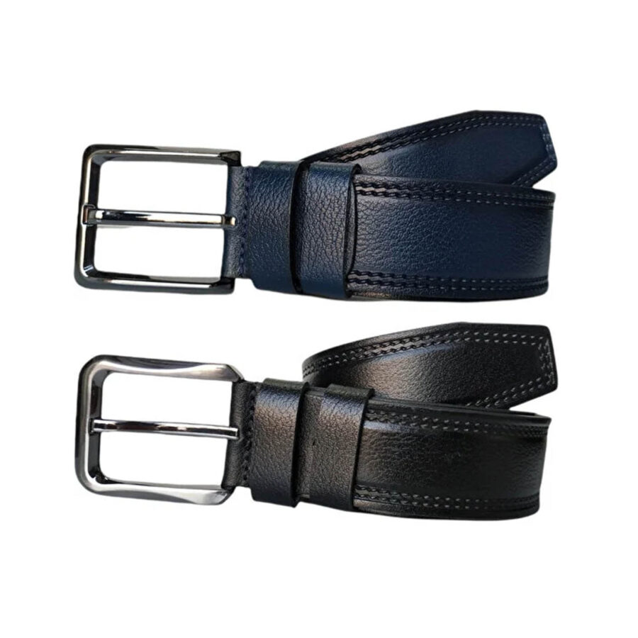 Wide Mens Belts For Jeans 2 Piece Gift Set Real Leather KARPHBCV00001CXRF3 SET 2