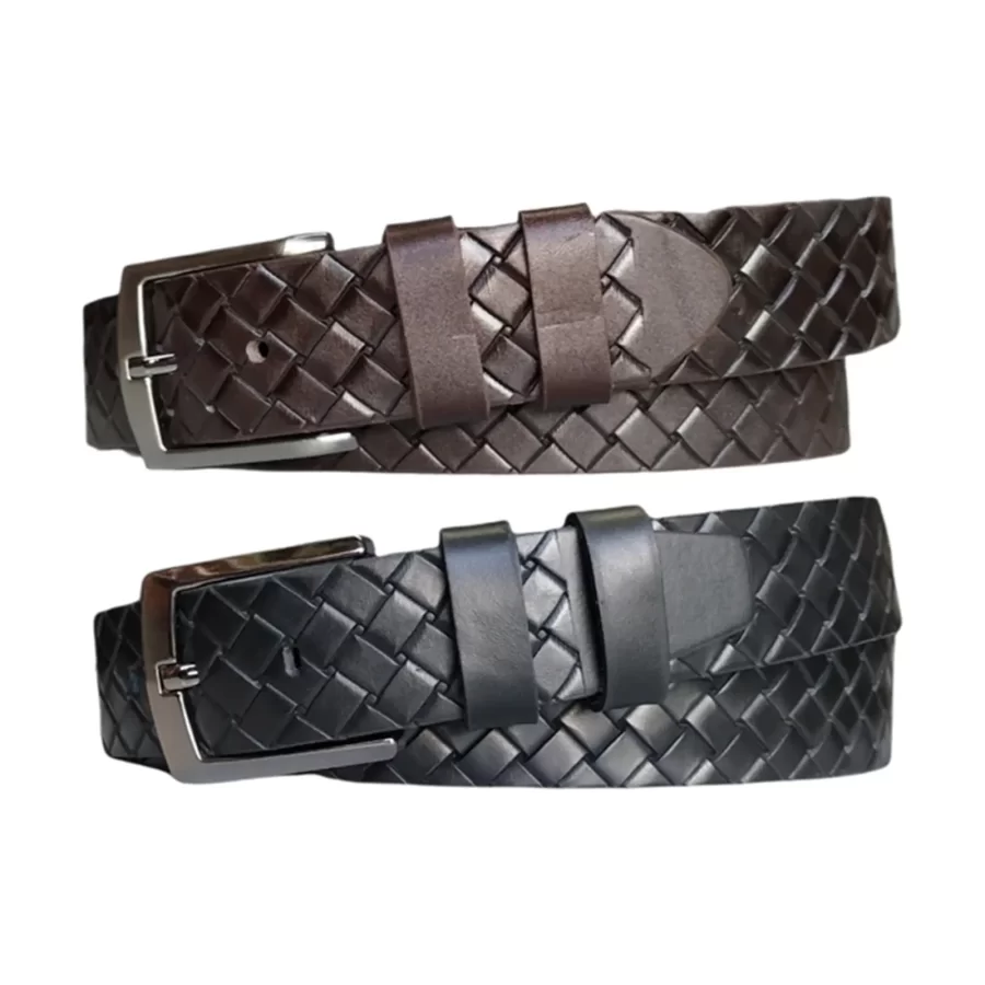 Wide Mens Belts For Jeans 2 Piece Gift Set Real Leather KARPHBCV00001CXRFI 01