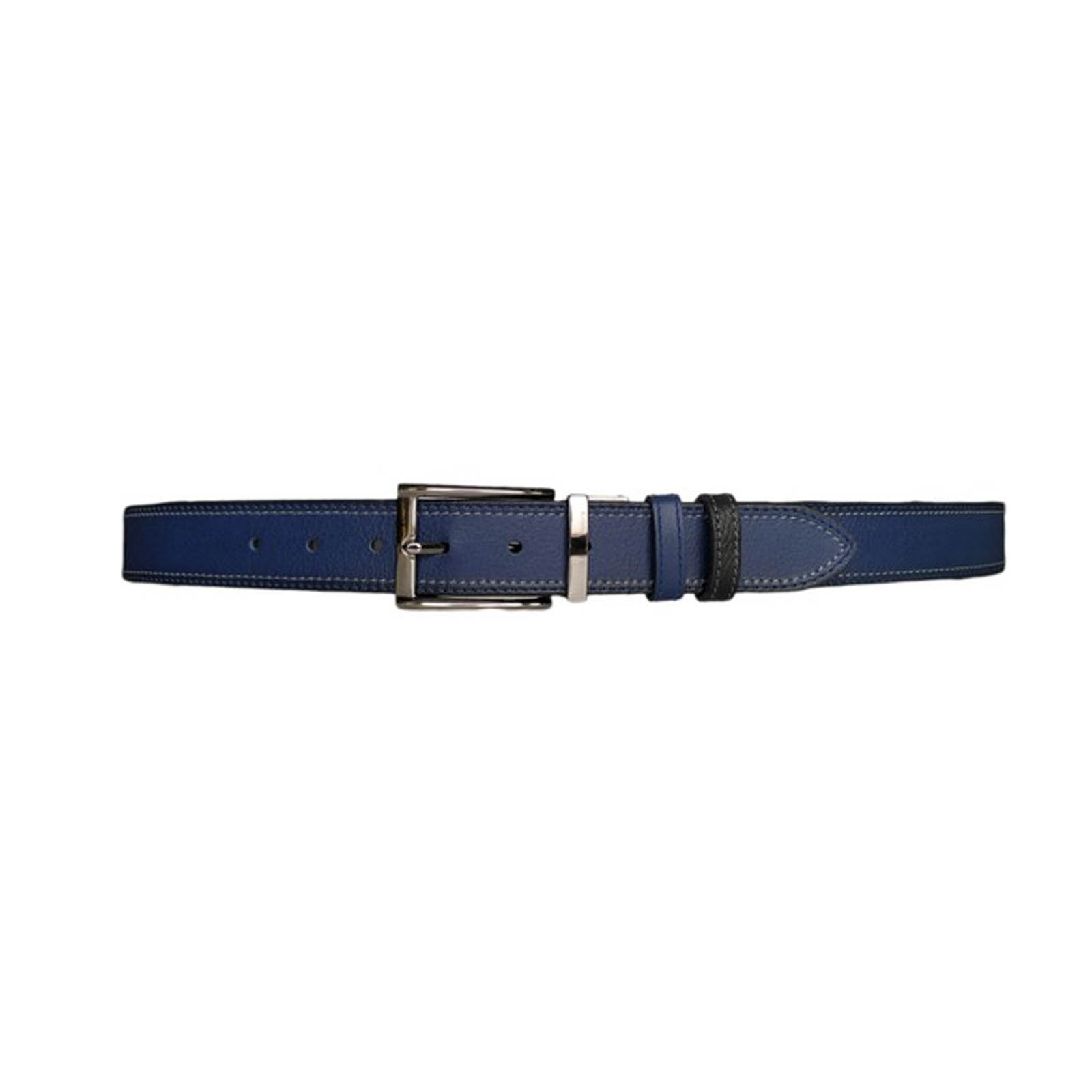 Buy Blue Black Reversible Gents Belt Pebbled Calf Leather ...