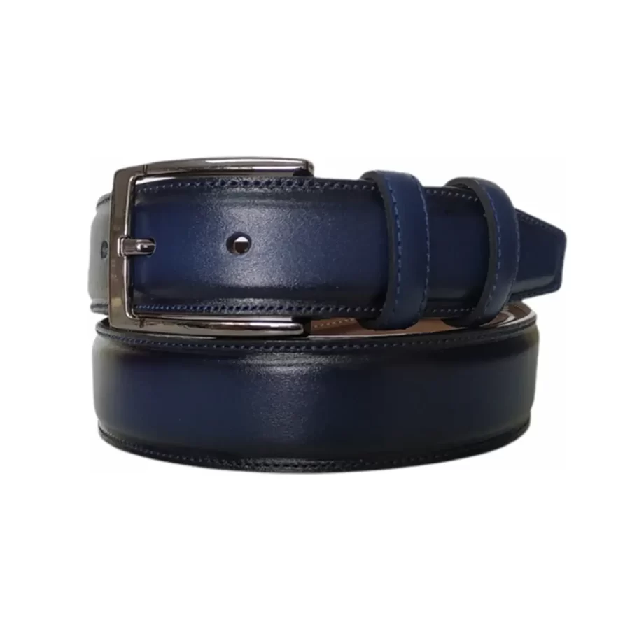 blue gents leather belt high quality KARPHBCV00001CXRPQ 02