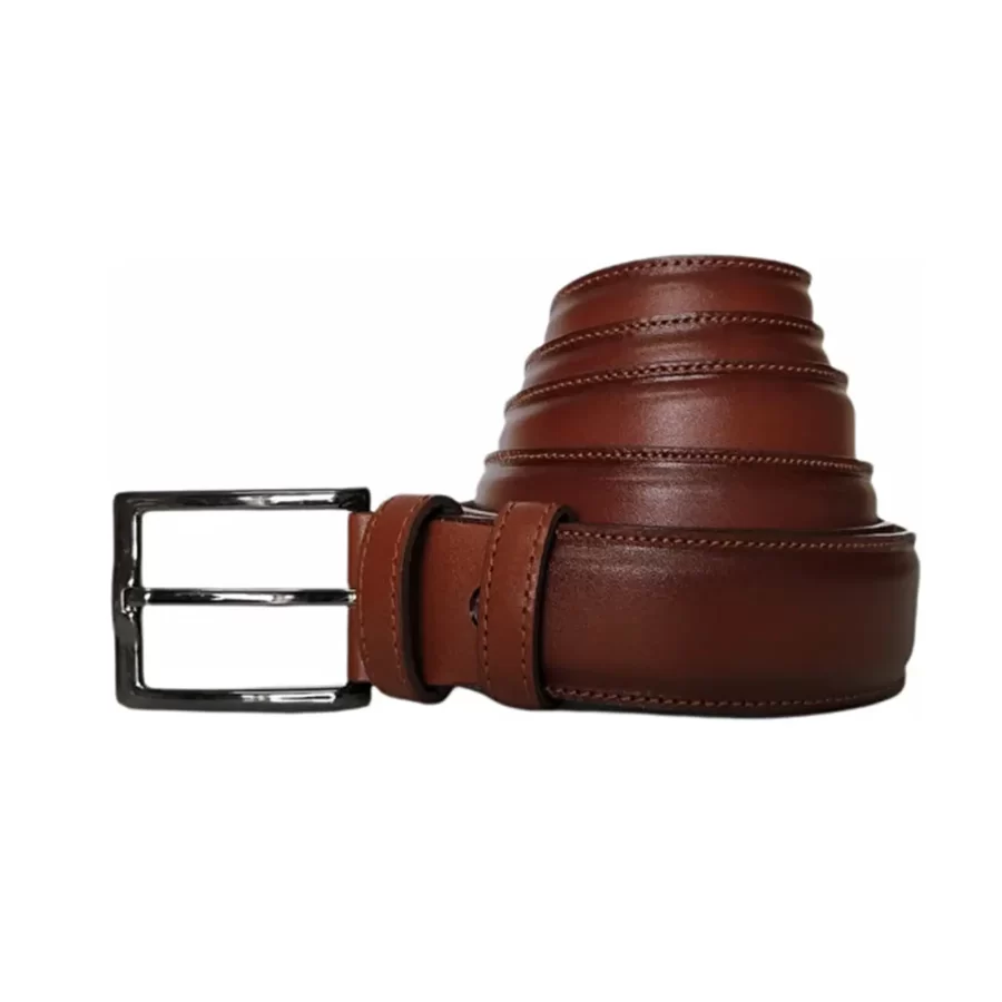 cognac gents leather belt high quality KARPHBCV00001CXRLH 1