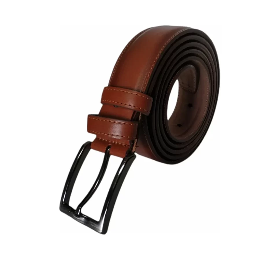 cognac gents leather belt high quality KARPHBCV00001CXRLH 2