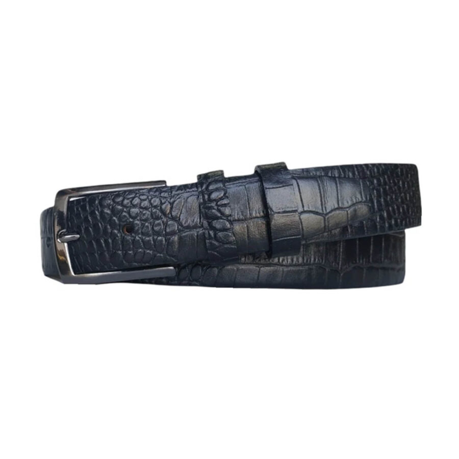 dressing belts for men black croc embossed leather KARPHBCV00001CXQR9 1