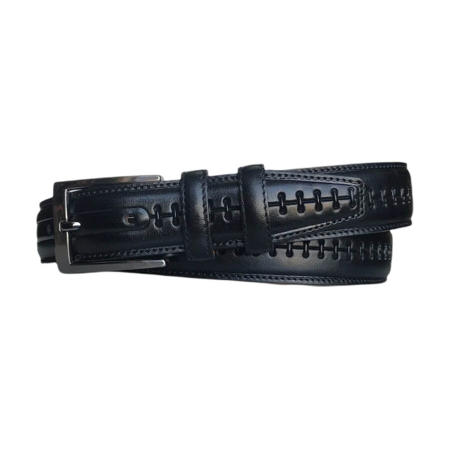 dressing belts for men black high quality calfskin KARPHBCV00001CXRKQ 1