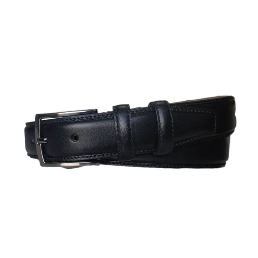 dressing belts for men black smooth calf leather KARPHBCV00001CXRKB 1