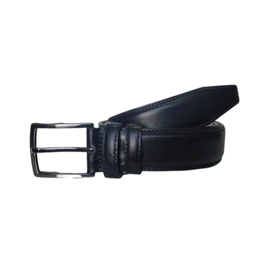 dressing belts for men black smooth calf leather KARPHBCV00001CXRKB 2