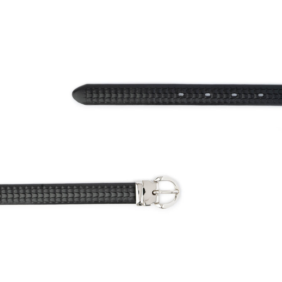 elegant belts for dresses black leather silver buckle 2