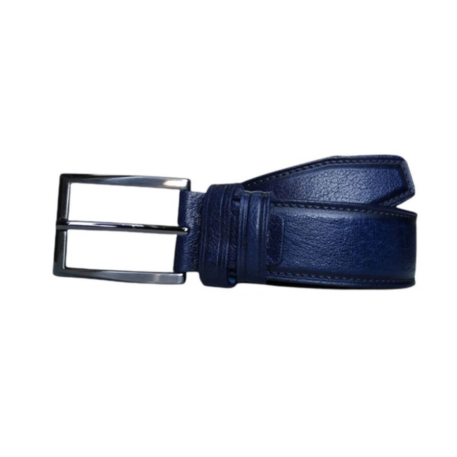 gents belt blue stitched calf leather KARPHBCV00001CXRA3 2