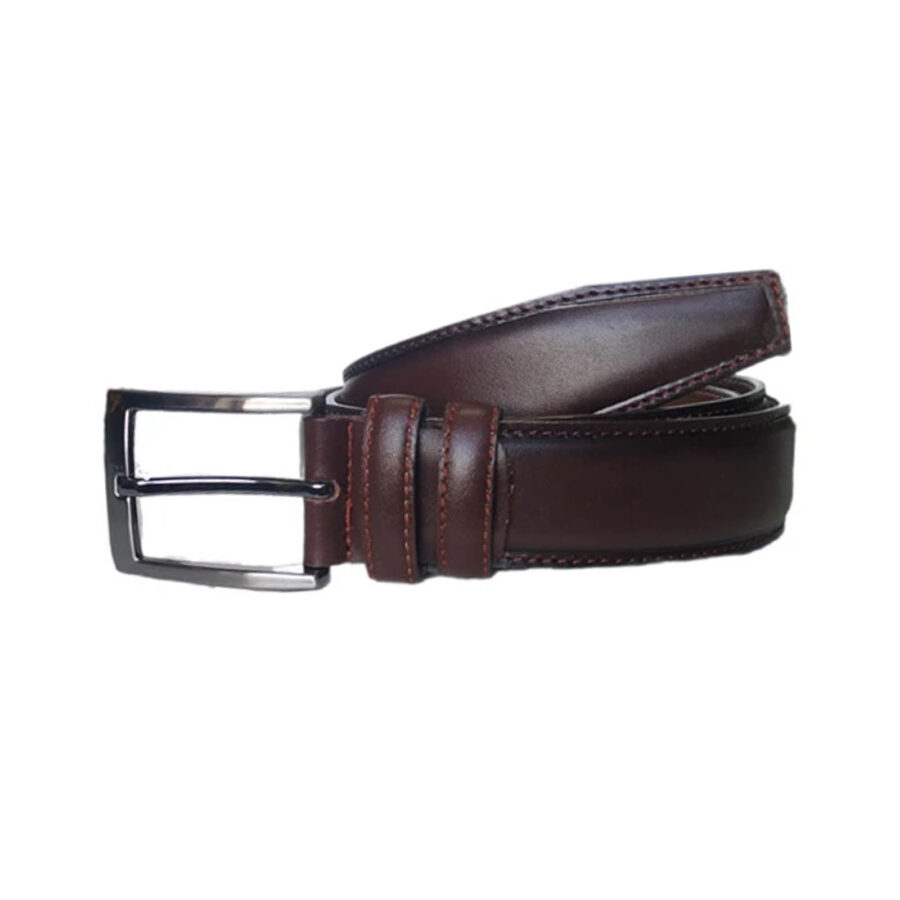 gents belt dark brown smooth calf leather KARPHBCV00001CXRKB 2