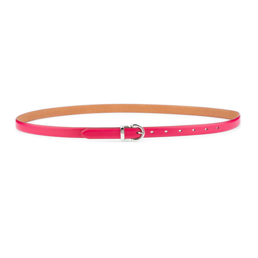 hot pink belt womens with elegant silver buckle 2 0 cm 3