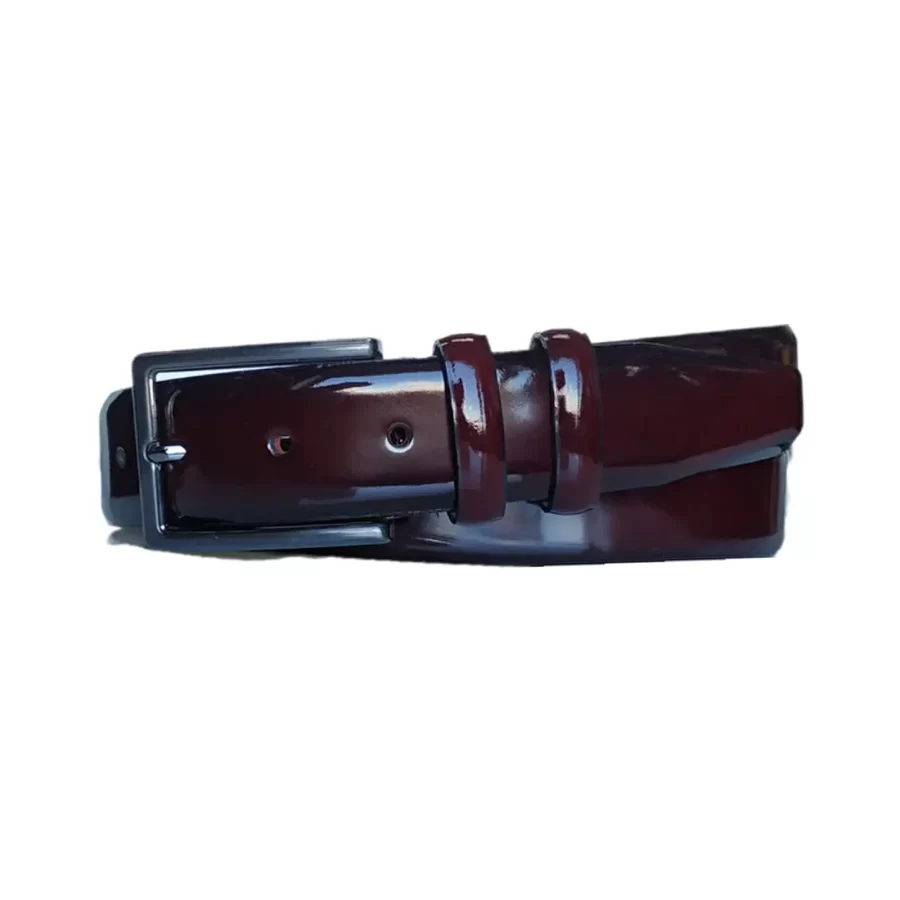 male belt bordo patent leather feather edge KARPHBCV00001CXR2E 01