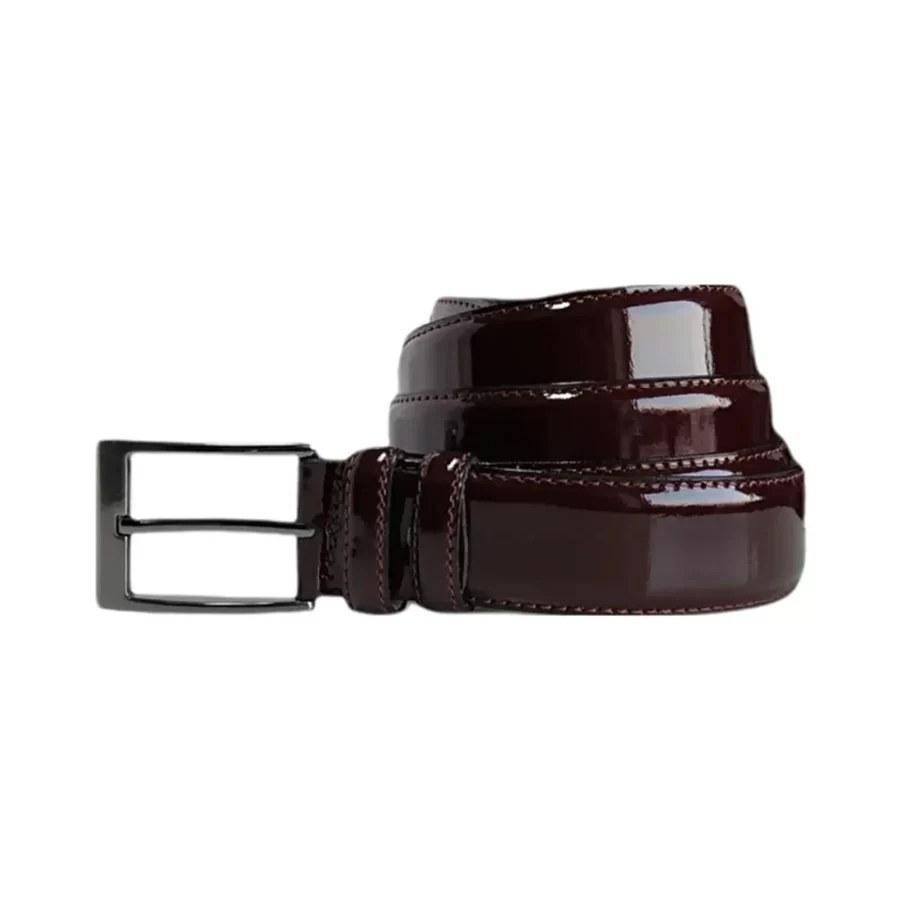 male belt bordo patent leather stitched KARPHBCV00001CXQZV 01