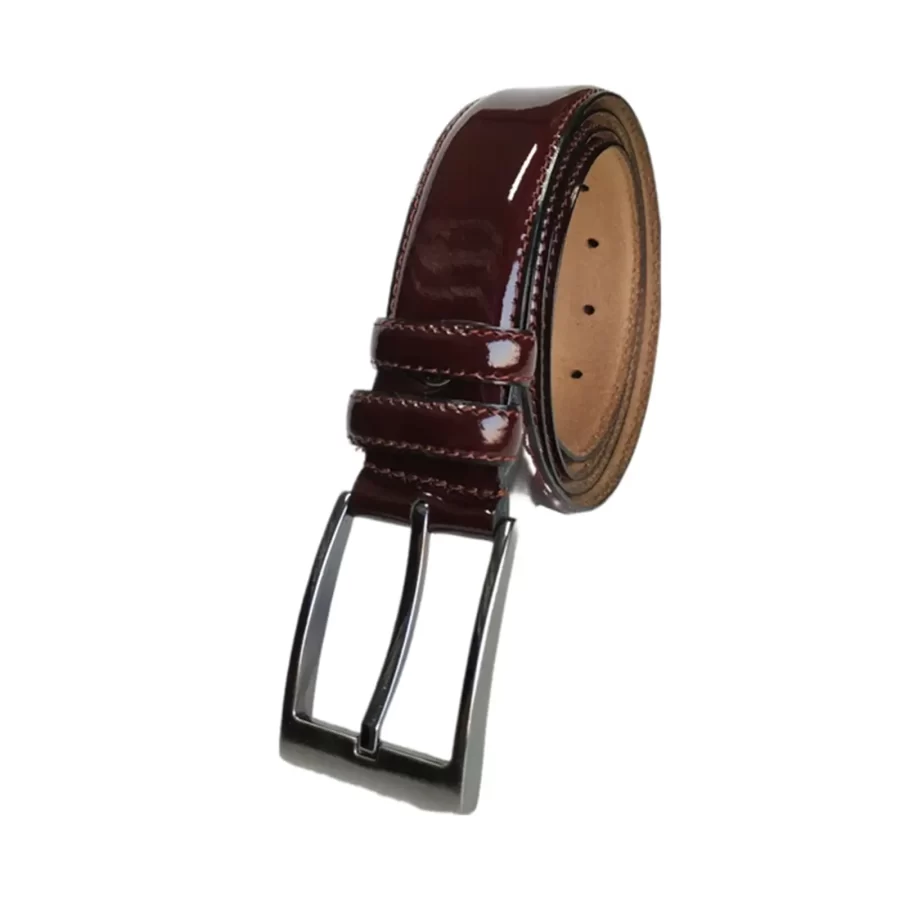 male belt bordo patent leather stitched KARPHBCV00001CXQZV 02