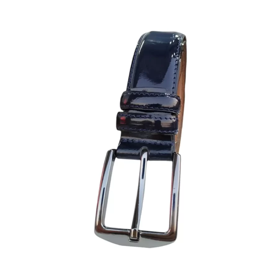 male belt dark blue patent leather stitched KARPHBCV00001CXQYI 02