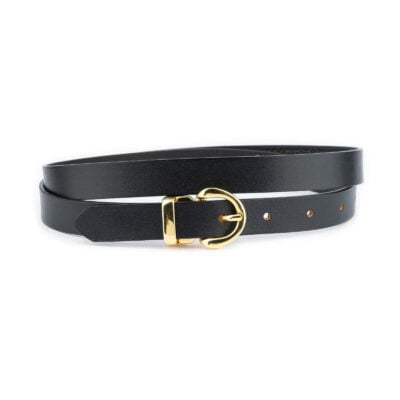womens black gold belt thin leather 2 0 cm 1 BLAPLA20GOLITA