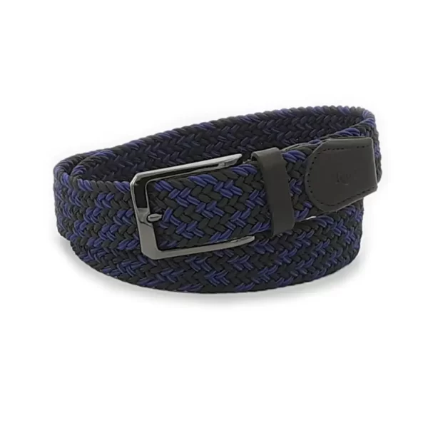 blue black mens stretchy belt woven cotton RIN 006318 K138 13