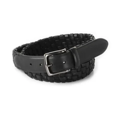 braided gents belt black genuine calf skin RIN 001285 320 01 3680 1