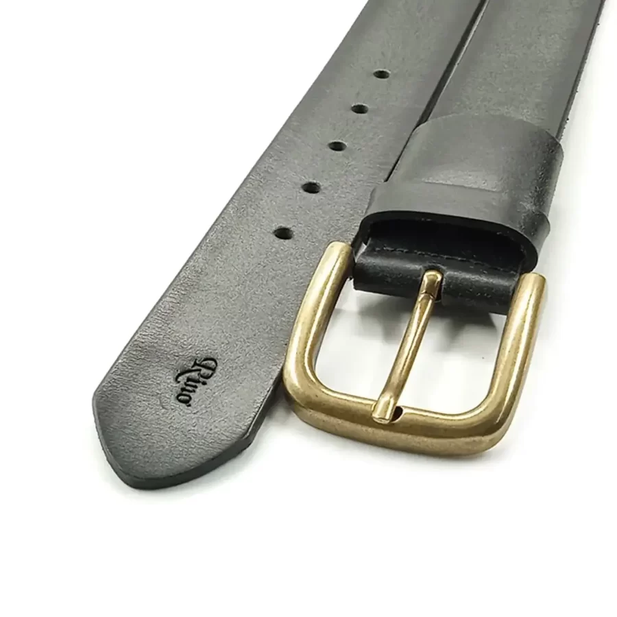 casual gents belt black leather gold buckle RIN 011098 205 01 2690 57 01 2