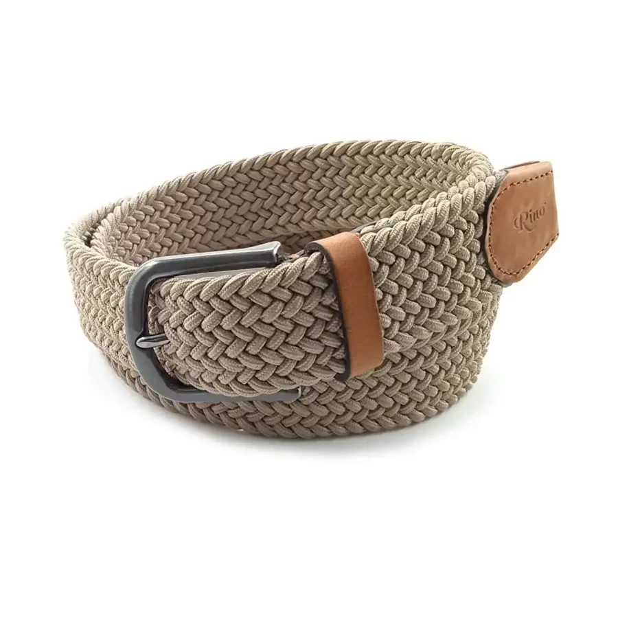 creme mens stretchy belt woven cotton RIN 006318 3728 3