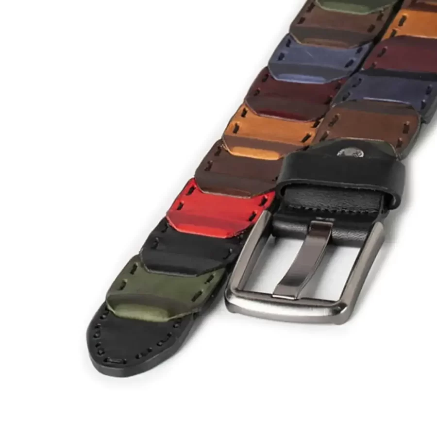 exclusive gents belt multicolor genuine leather RIN 005329 996 99 3842 30 0199 2