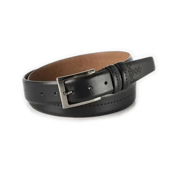 formal gents belt black dot texture leather RIN 000092 543 01 3084 30 0101 1