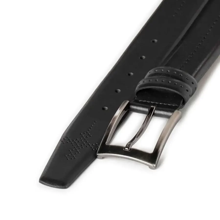 formal gents belt black dot texture leather RIN 000092 543 01 3084 30 0101 2