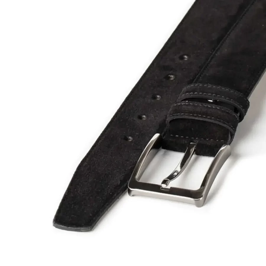 gents belt black suede leather 4 0 cm RIN 000430 503 01 3794 30 0101 4 cm2