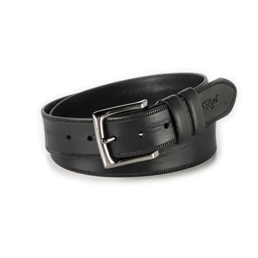 gents belt for jeans black genuine leather RIN 010572 121 01 3444 30 0101 1