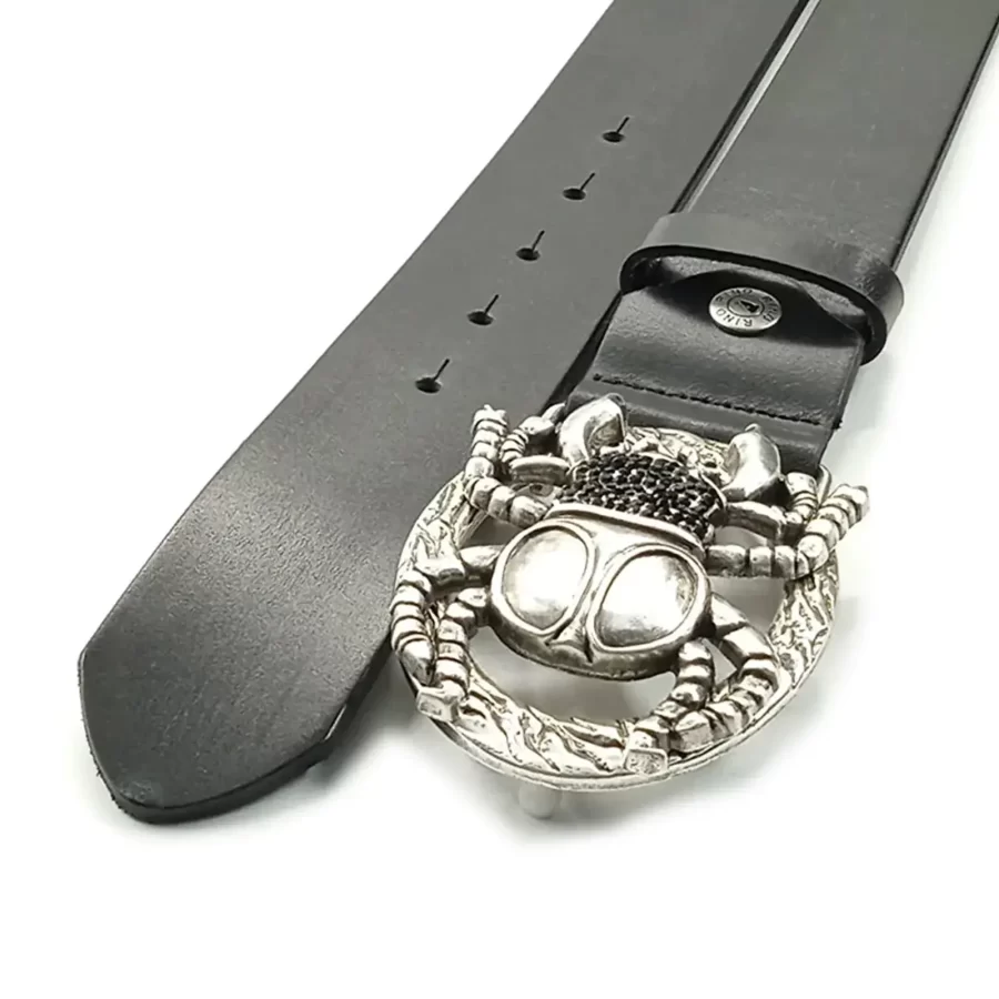 gents belt for jeans black real leather bug buckle RIN 005107 205 01 9008 15 01 2