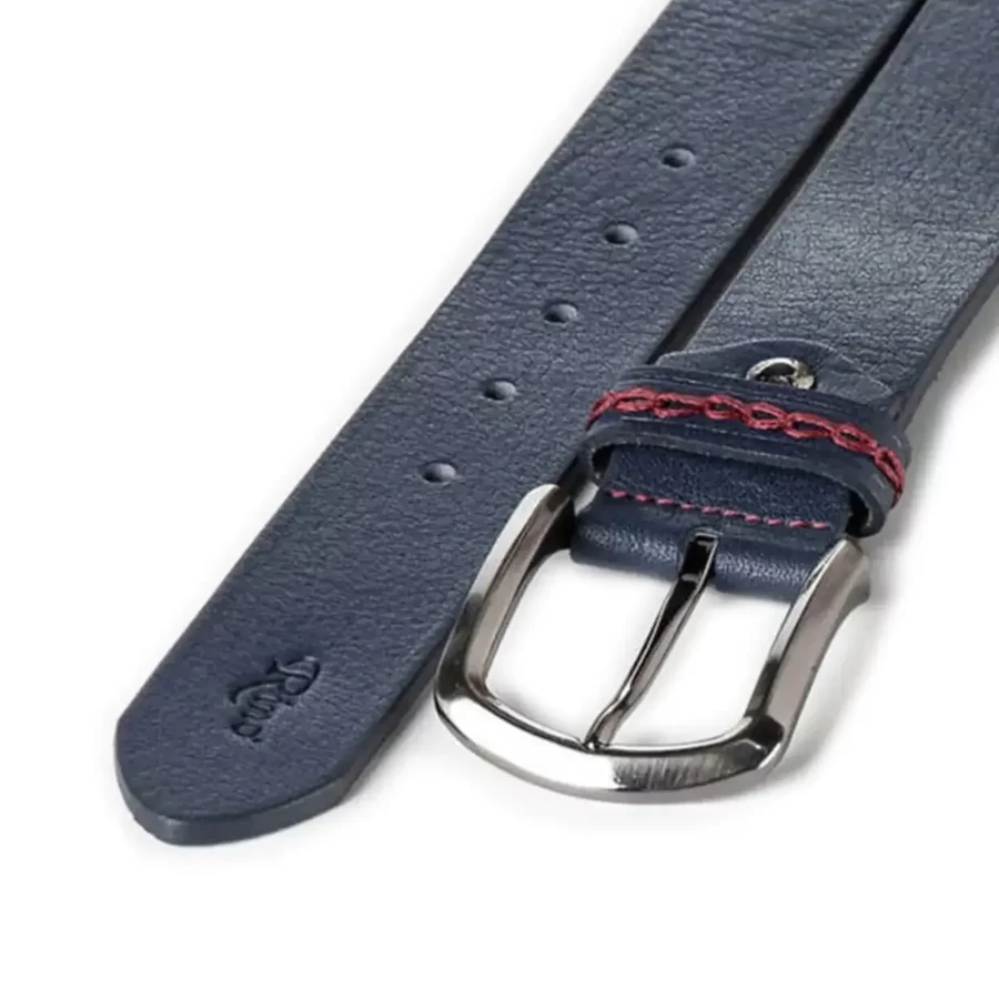 gents belt for jeans dark blue full grain leather RIN 010871 203 21 4120 30 0121 2