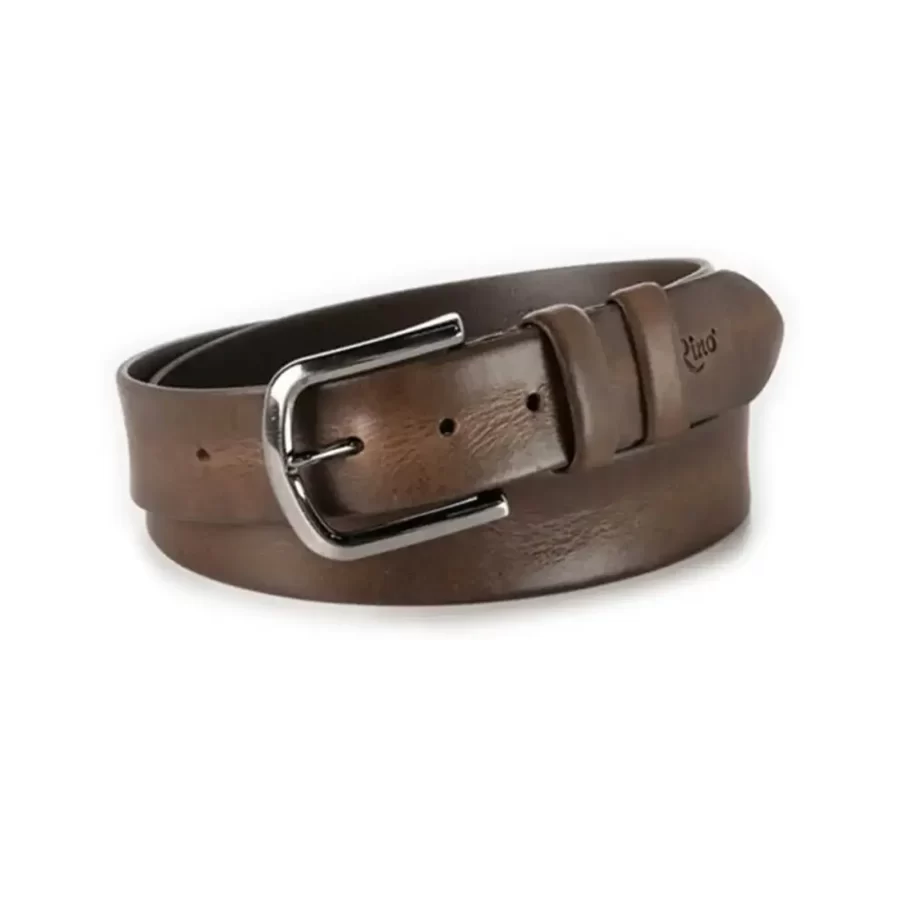 gents belt for jeans dark brown calf leather RIN 005107 121 04 4120 30 0104 1