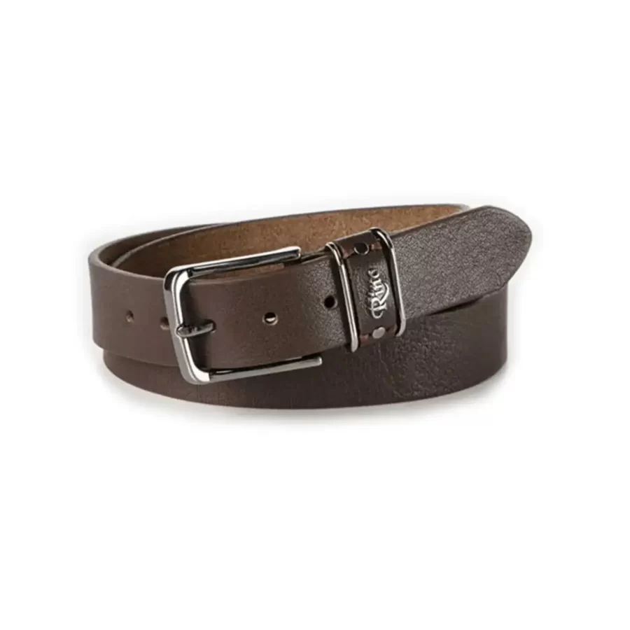 gents belt for jeans dark brown calf leather RIN 010800 203 04 3437 30 0104 1