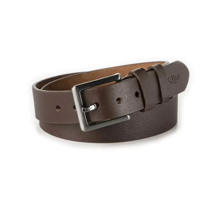 gents belt for jeans dark brown calf leather RIN 417840 203 04 4178 30 0104 1
