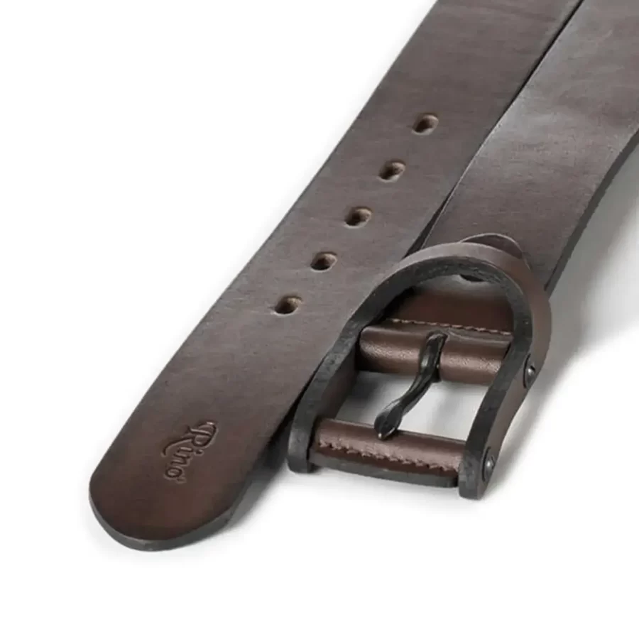 gents belt for jeans dark brown calf leather covered buckle RIN 010548 100 04 3571 21 0104 2