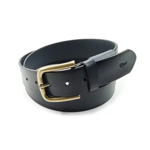 gents jeans belt navy blue gold buckle RIN 011098 205 21 2690 57 01 1