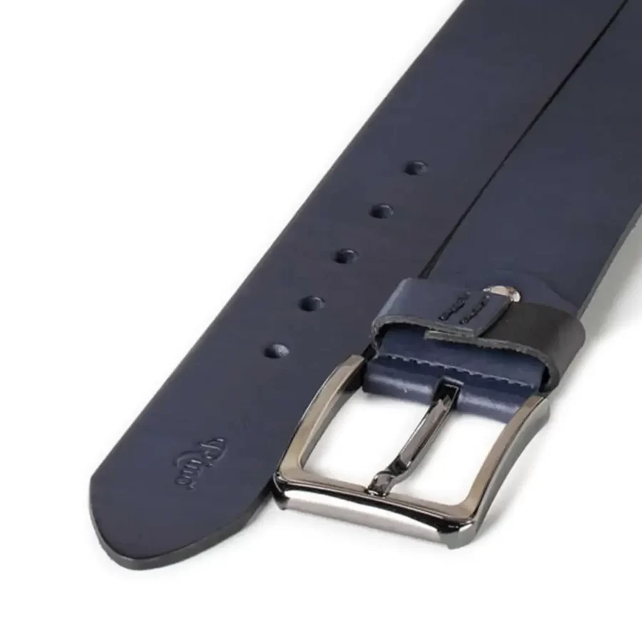 gents jeans belt navy blue leather RIN 005625 100 21 9513 50 0121 2
