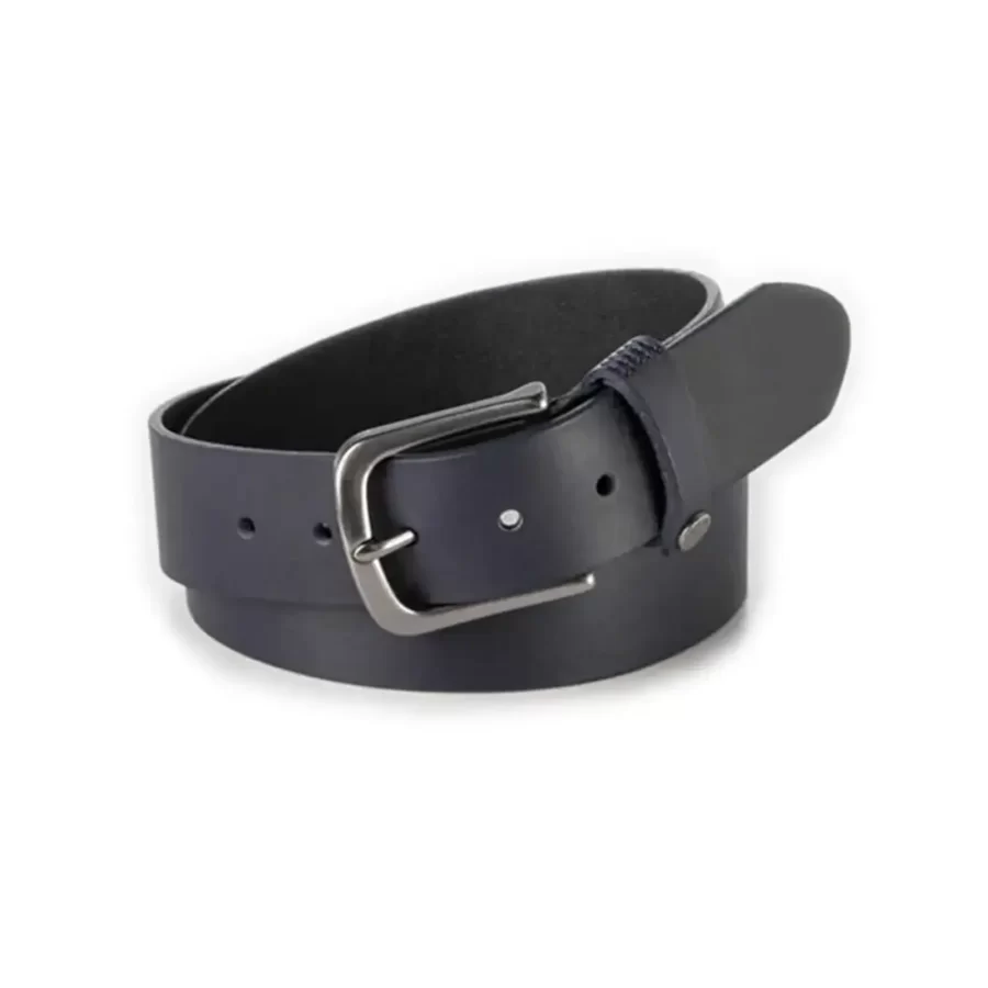 gents jeans belt navy blue leather RIN 010294 100 21 3739 26 0121 1