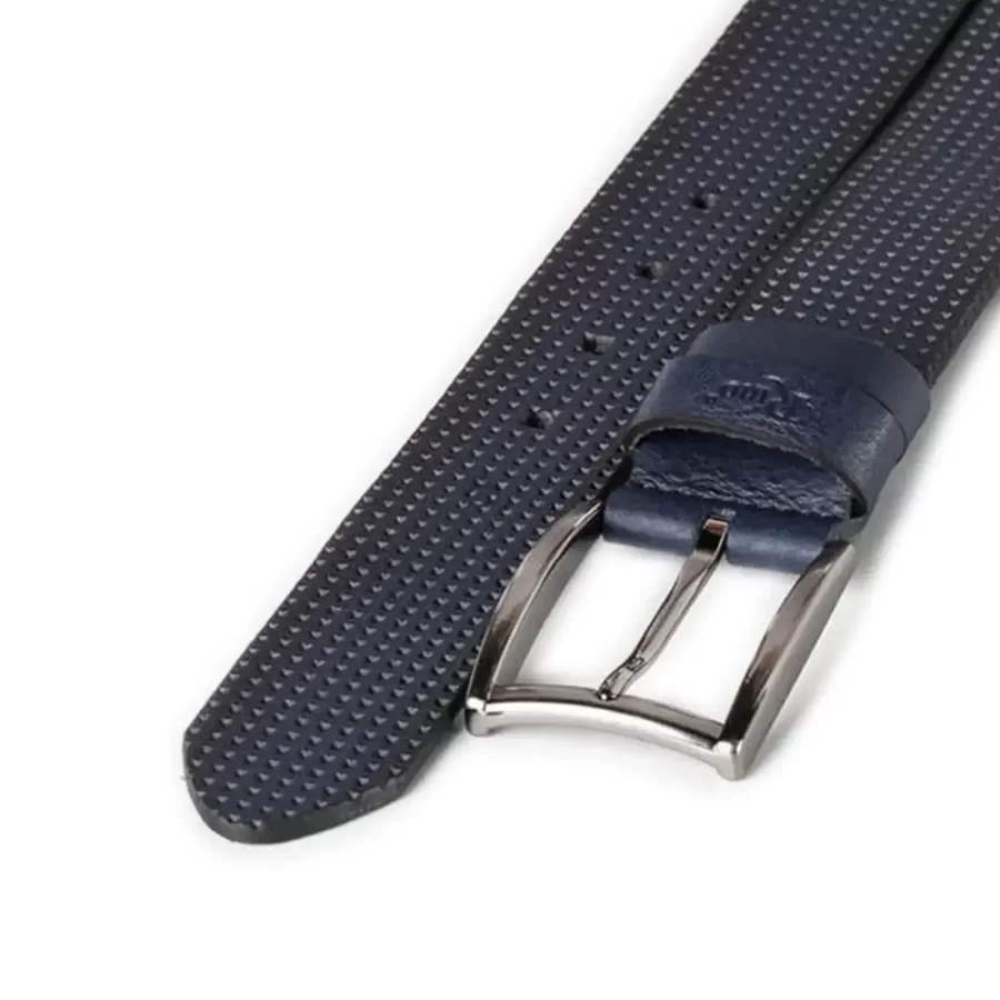 gents jeans belt navy blue leather RIN 010738 203 21 4013 30 0121 2