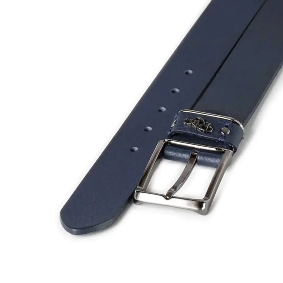 gents jeans belt navy blue leather RIN 010800 203 21 3437 30 0121 2
