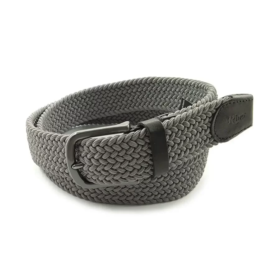 gray mens stretchy belt woven cotton RIN 006318 3728 31