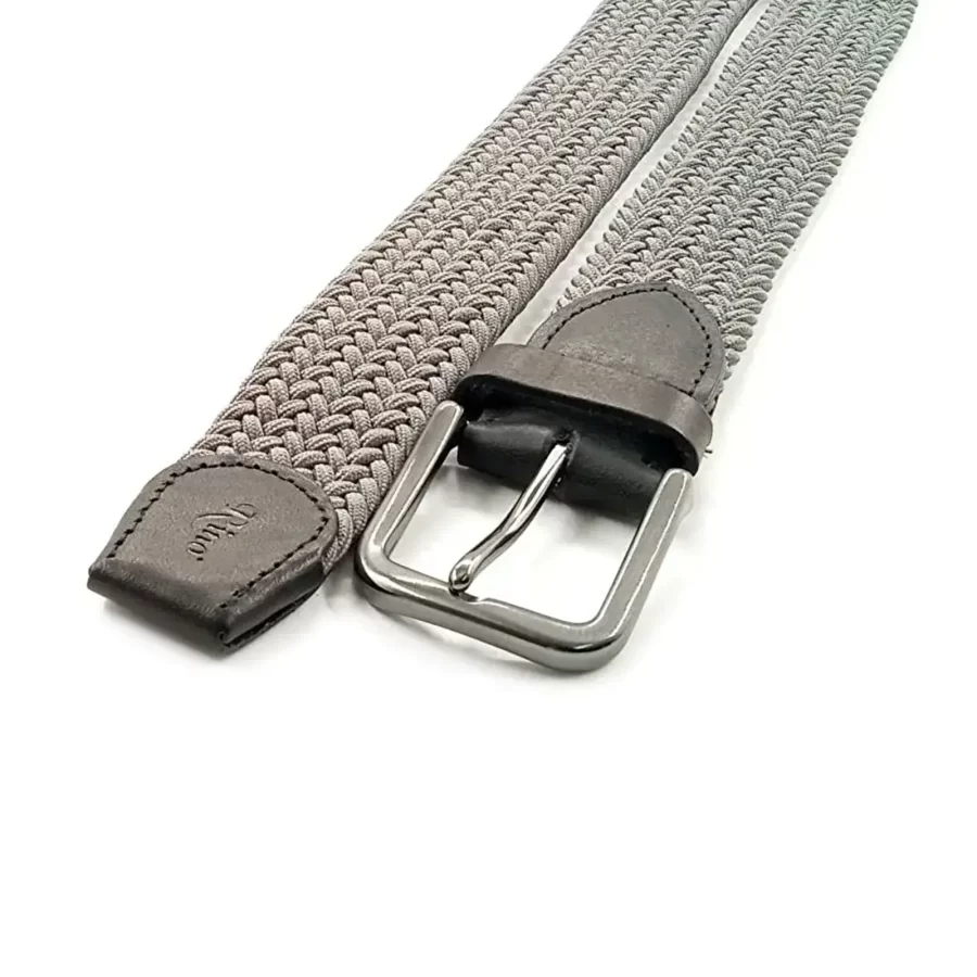 gray mens stretchy belt woven cotton RIN 006318 3728 32