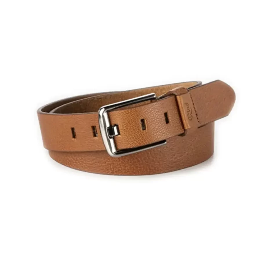 high quality belt for jeans tan real calf leather RIN 005560 203 07 3842 30 0107 1