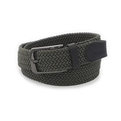 khaki green mens stretchy belt woven cotton RIN 006318 K138 1