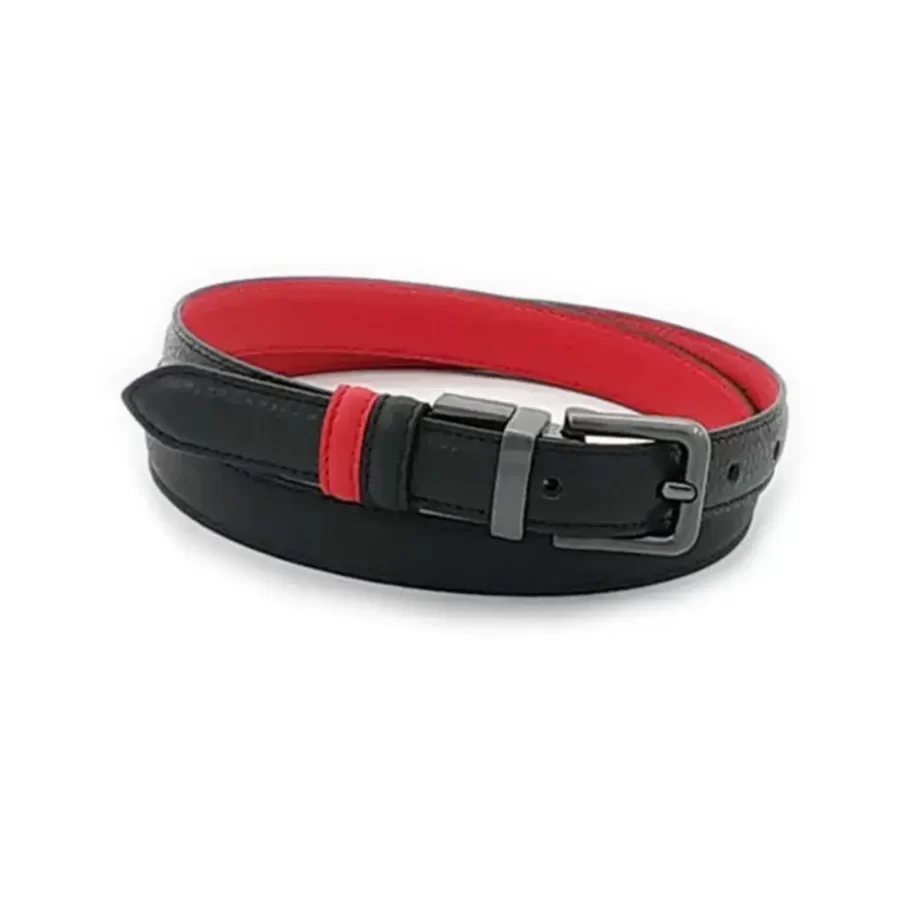 ladies reversible belt black red leather 2 0 cm RIN 000069 716 01 4331 32 0201 1