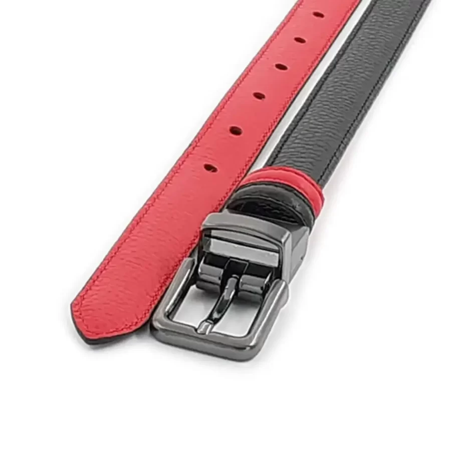 ladies reversible belt black red leather RIN 000069 716 01 4331 32 0201 3